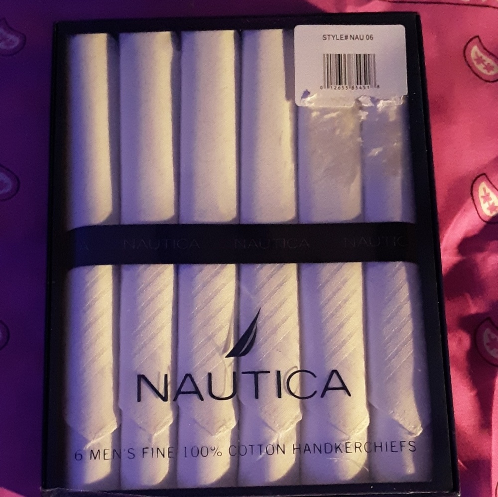 Nautica 5 Men's Fine 100 Cotton Handkerchiefs